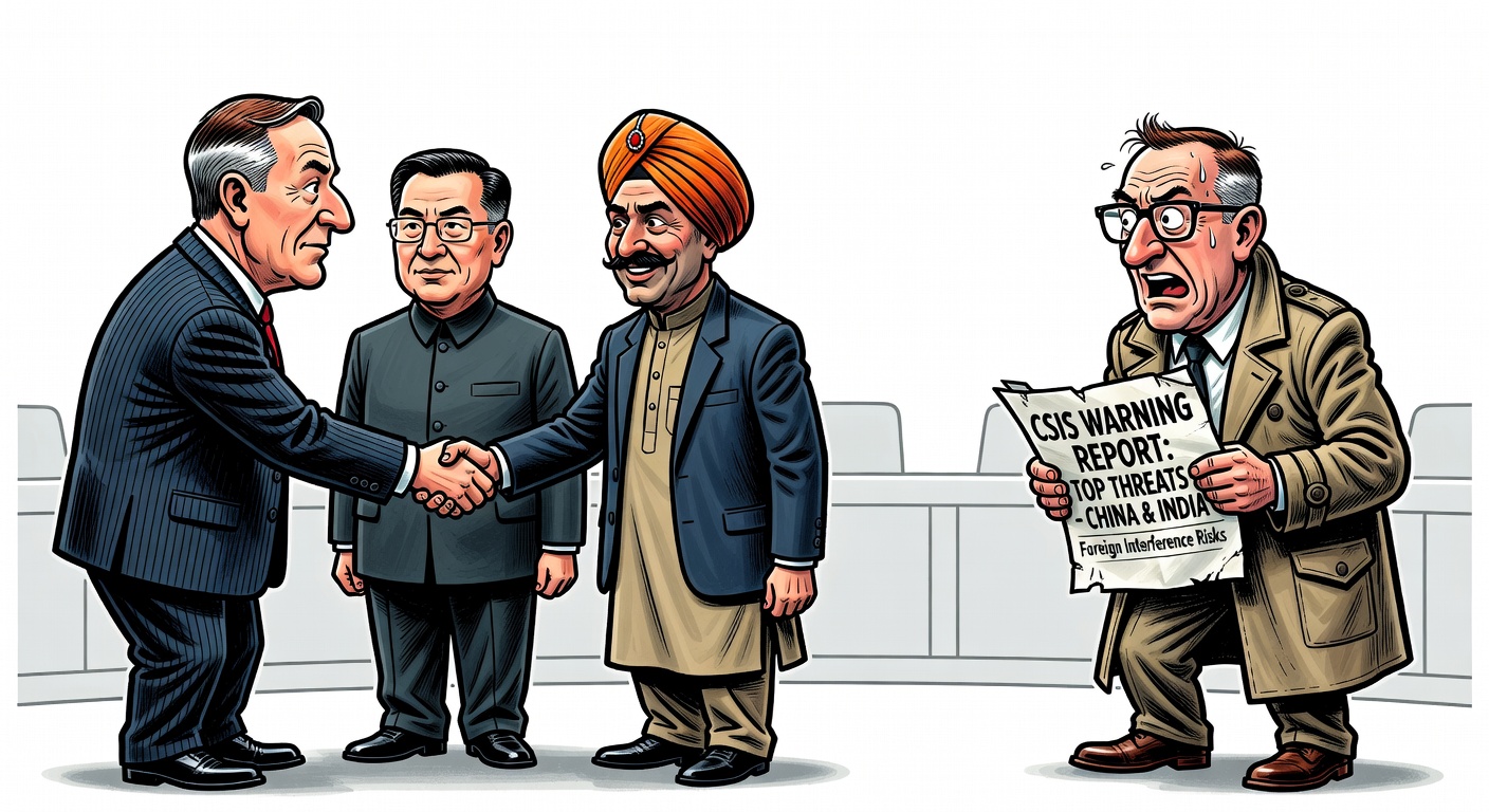Carney shakes hands with China and India while CSIS holds a foreign interference warning