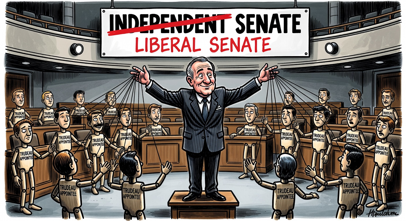 Carney as puppeteer controlling the Liberal-stacked Senate