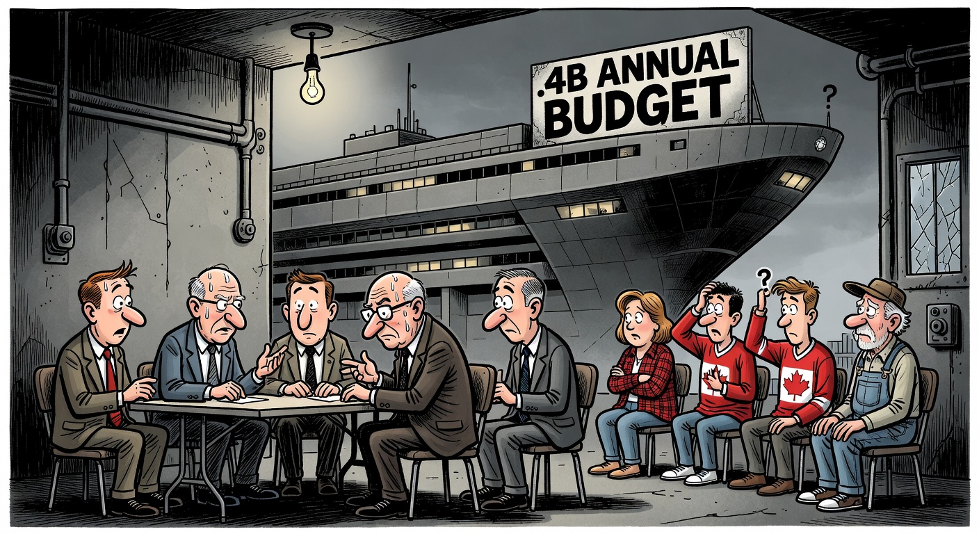 Privy Council bureaucrats running secret focus groups about cutting CBC funding while CBC mothership looms with $1.4B annual budget sign — Liberals quietly polling on slashing their own subsidized broadcaster