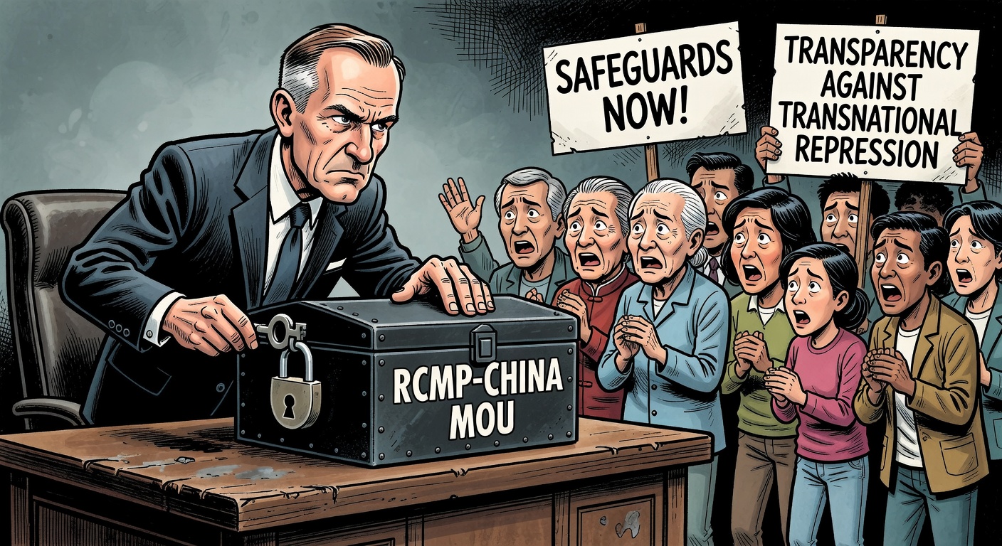 Mark Carney locking an RCMP-China police cooperation pact in a black box while Hong Kong diaspora Canadians ask for safeguards