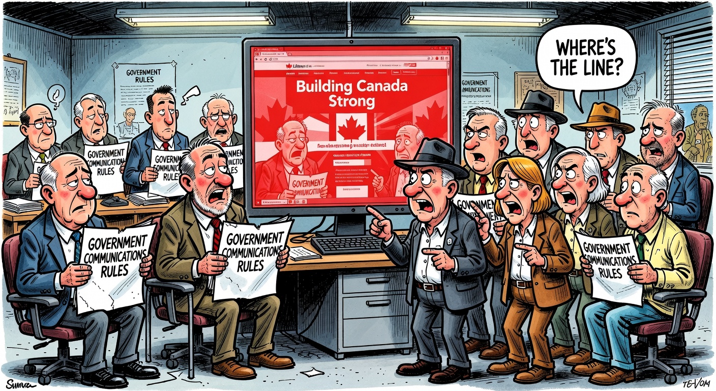 Taxpayer funded housing program website mirroring Liberal campaign branding while Canadians ask for non partisan government advertising
