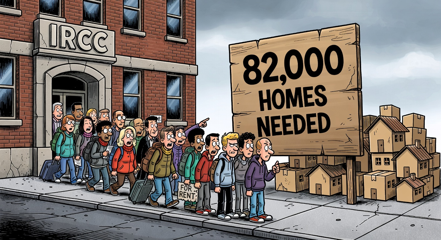 Ottawa immigration planning beside an 82,000 homes needed scoreboard while renters wait