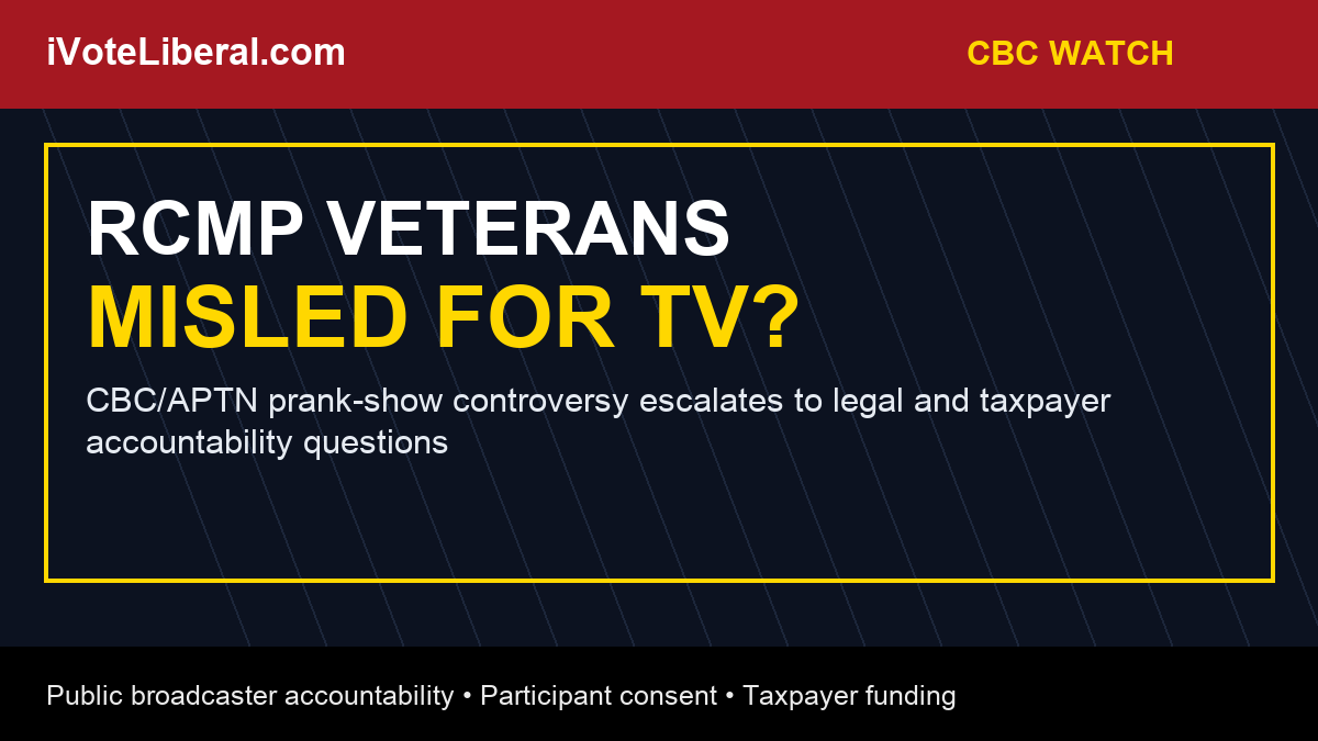 Graphic about RCMP veterans, CBC/APTN prank-show allegations and taxpayer accountability