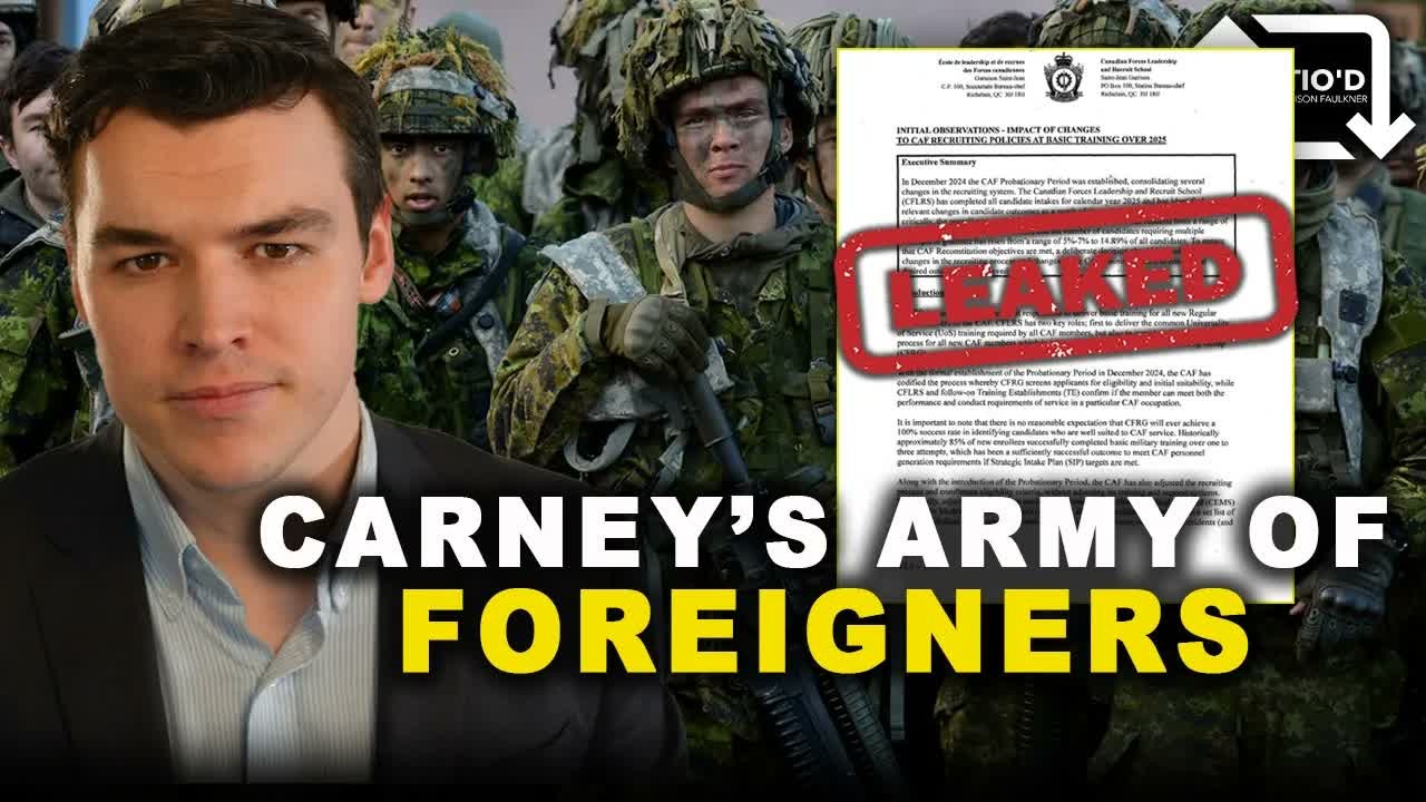 YouTube thumbnail for Juno News video on leaked CAF recruitment documents